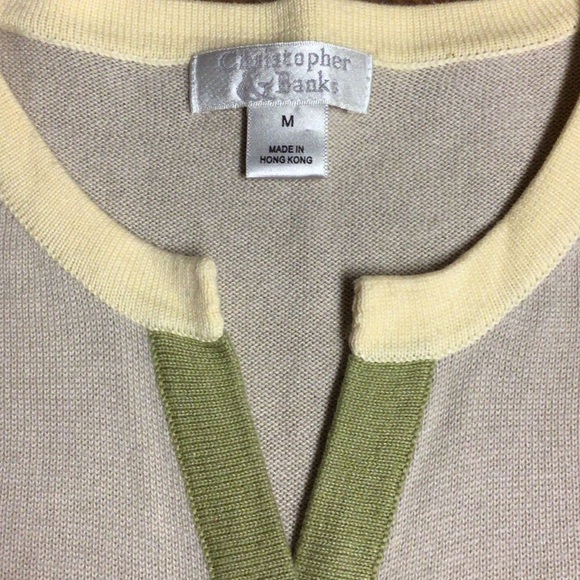 Christopher & Banks 3/4 sleeve button-up sweater - Picture 6 of 9